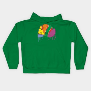 The colored skull is a strange fruit Kids Hoodie